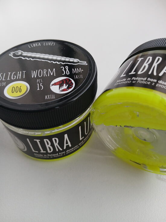 Slight Worm 38mm, 006-Hot Yellow, 0,25gr, Krill, 15psc/pack